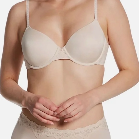 Le Mystere Womens Lace Allure Soft Contour Bra 32DD/E Soft ShellNWT - Picture 4 of 4